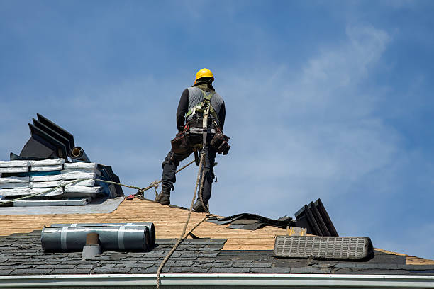 Professional Gutter Installation technician working in Plattsburg, MO